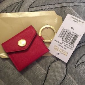 Michael Kors genuine leather photo key fob